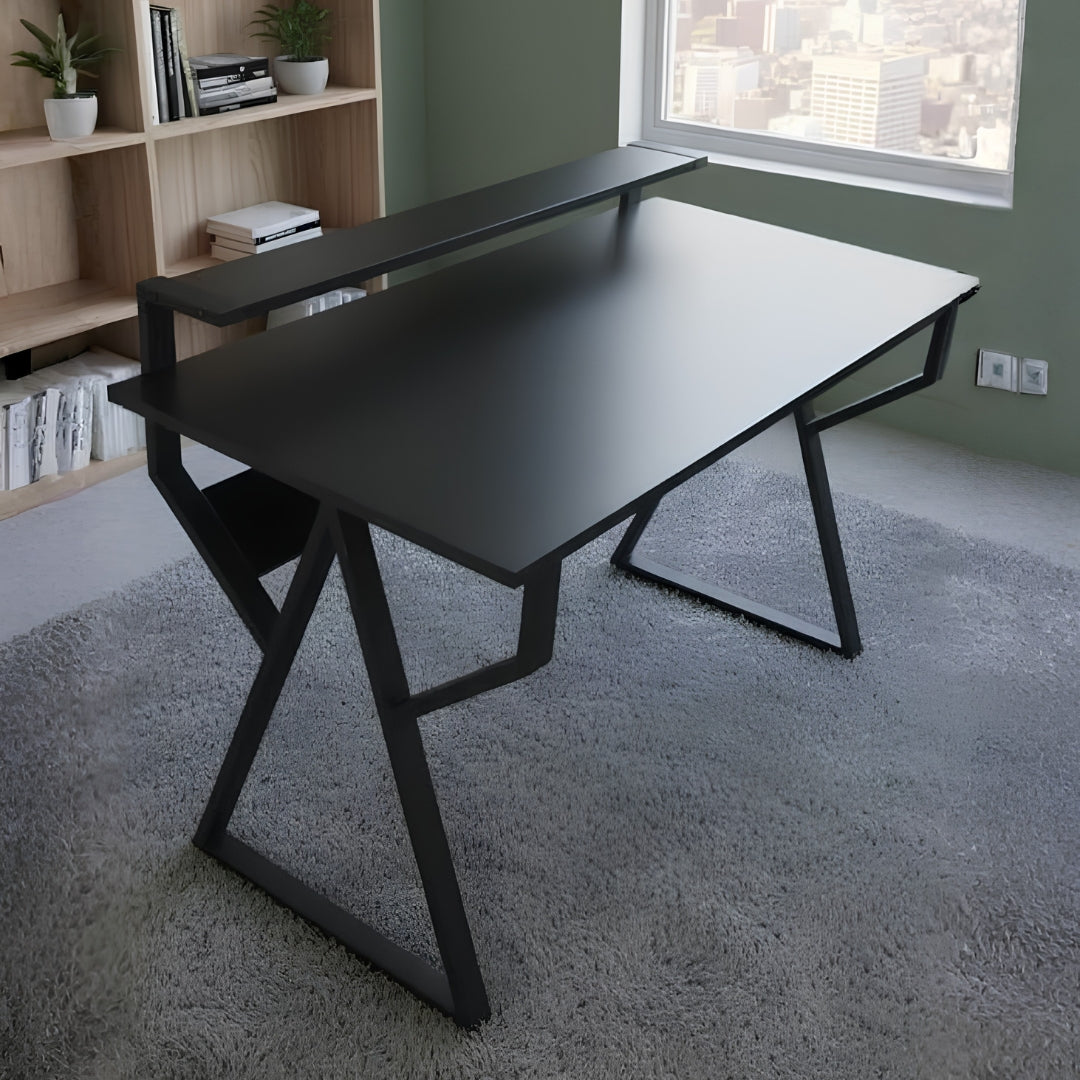 Bureau moderne Noir au design géométrique unique – en bois MDF solide