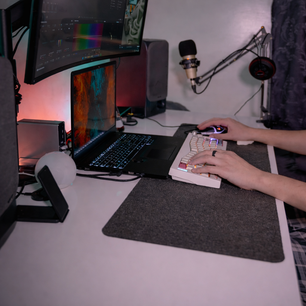 Bureau moderne blanc au design géométrique unique – en bois MDF solide