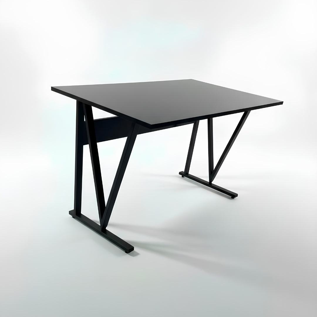 Bureau moderne Noir au design géométrique unique – en bois MDF solide